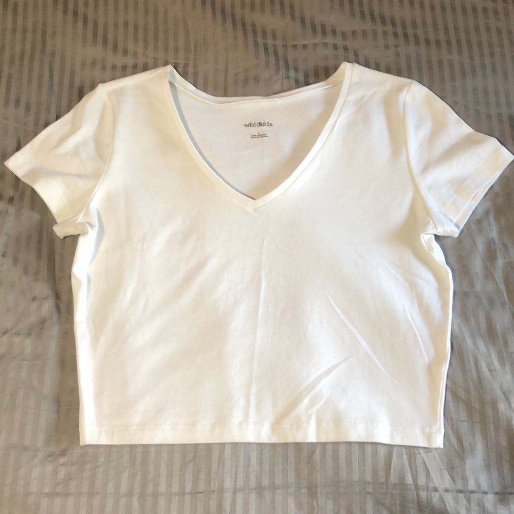 White crop top